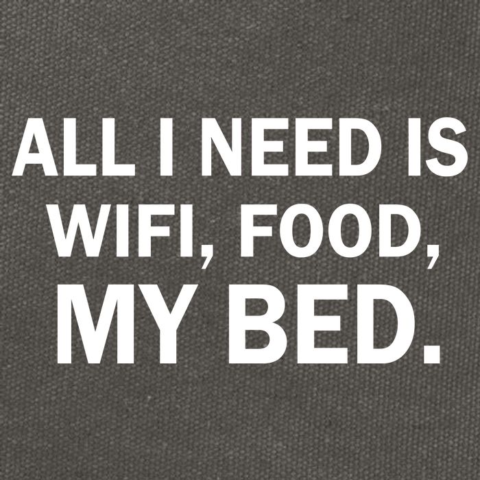 All I Need Is Wifi Food  Cotton Canvas Backpack
