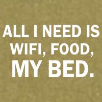 All I Need Is Wifi Food  Garment-Dyed Women's Muscle Tee