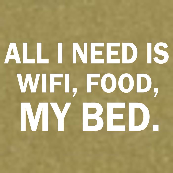 All I Need Is Wifi Food  Garment-Dyed Women's Muscle Tee