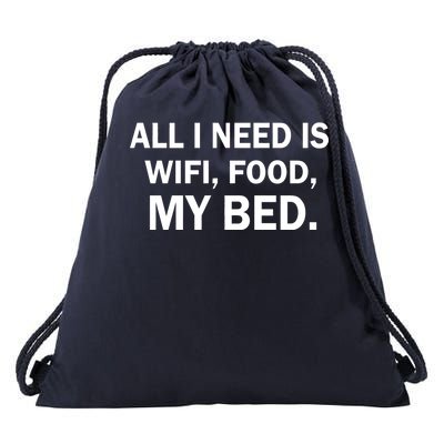 All I Need Is Wifi Food  Drawstring Bag