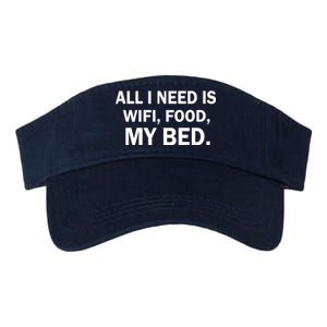 All I Need Is Wifi Food  Valucap Bio-Washed Visor