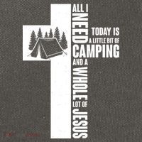 All I Need Today Is Camping And Whole Lot Of Jesus Cotton Canvas Backpack