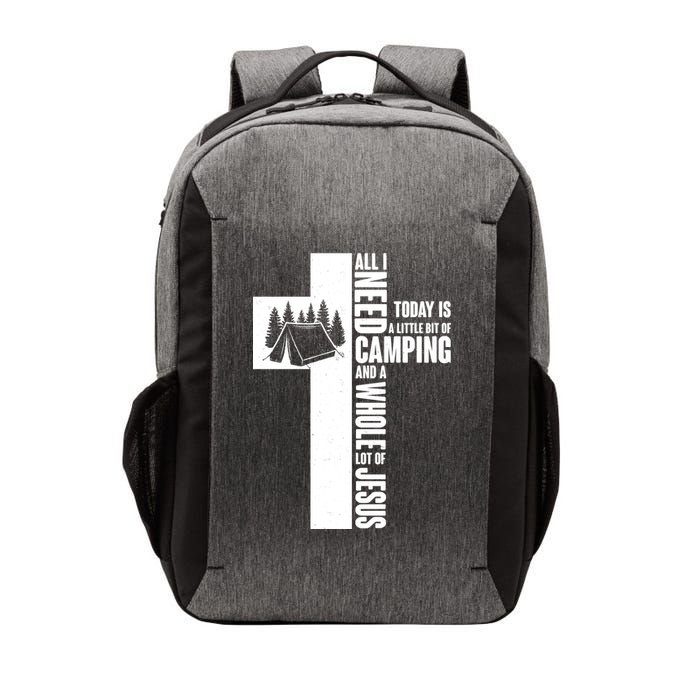 All I Need Today Is Camping And Whole Lot Of Jesus Vector Backpack