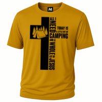 All I Need Today Is Camping And Whole Lot Of Jesus Cooling Performance Crew T-Shirt