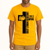 All I Need Today Is Camping And Whole Lot Of Jesus Tall T-Shirt