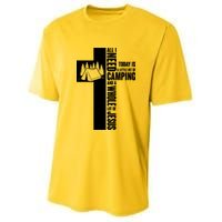 All I Need Today Is Camping And Whole Lot Of Jesus Youth Performance Sprint T-Shirt