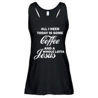 All I Need Today Is Coffee And A Lotta Jesus Ladies Essential Flowy Tank
