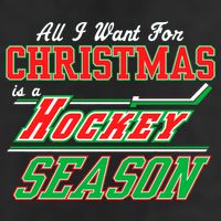 All I Want For Christmas Is A Hockey Season Garment-Dyed Fleece Hoodie