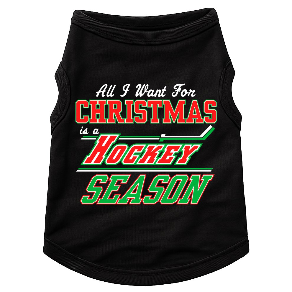 All I Want For Christmas Is A Hockey Season Doggie Tank