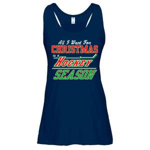 All I Want For Christmas Is A Hockey Season Ladies Essential Flowy Tank