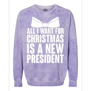 All I Want For Christmas Is A New President Colorblast Crewneck Sweatshirt