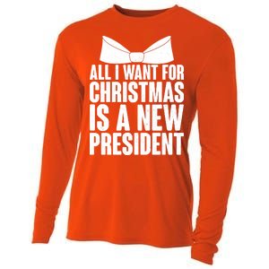 All I Want For Christmas Is A New President Cooling Performance Long Sleeve Crew