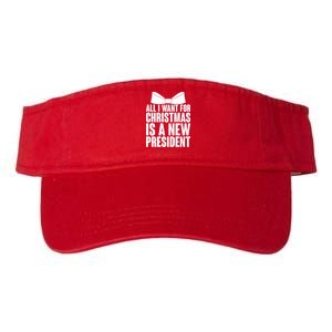 All I Want For Christmas Is A New President Valucap Bio-Washed Visor