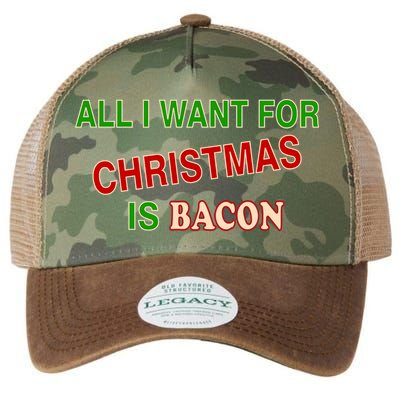 All I Want For Christmas Is Bacon Legacy Tie Dye Trucker Hat
