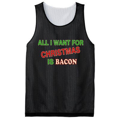 All I Want For Christmas Is Bacon Mesh Reversible Basketball Jersey Tank