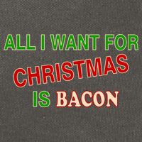 All I Want For Christmas Is Bacon Cotton Canvas Backpack