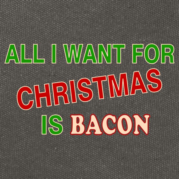 All I Want For Christmas Is Bacon Cotton Canvas Backpack