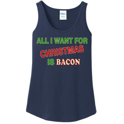 All I Want For Christmas Is Bacon Ladies Essential Tank