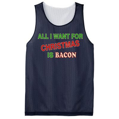 All I Want For Christmas Is Bacon Mesh Reversible Basketball Jersey Tank