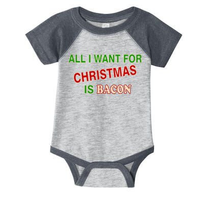 All I Want For Christmas Is Bacon Infant Baby Jersey Bodysuit