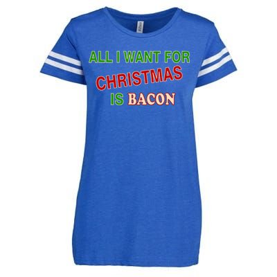 All I Want For Christmas Is Bacon Enza Ladies Jersey Football T-Shirt