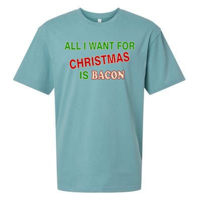 All I Want For Christmas Is Bacon Sueded Cloud Jersey T-Shirt