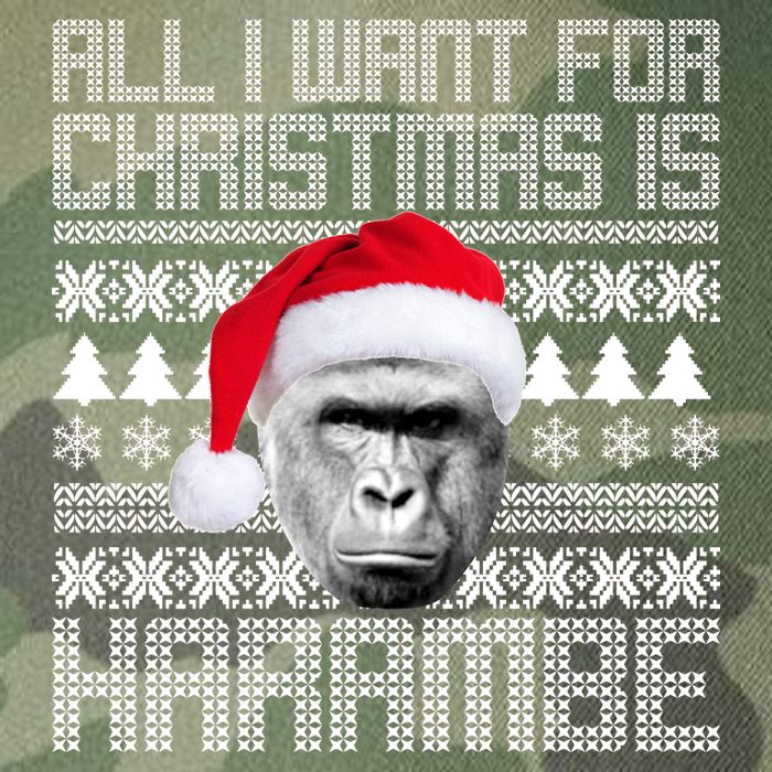 All I Want for Christmas is Harambe Ugly Sweater Design Legacy Tie Dye Trucker Hat