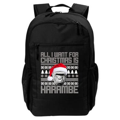 All I Want for Christmas is Harambe Ugly Sweater Design Backpack