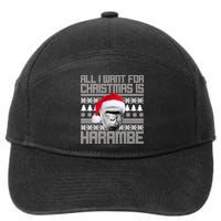 All I Want for Christmas is Harambe Ugly Sweater Design 7-Panel Snapback Hat