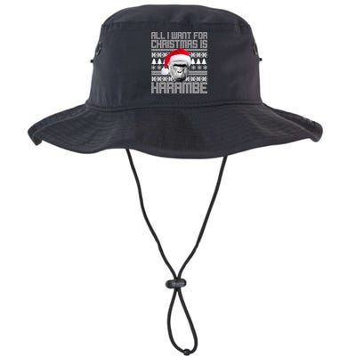 All I Want for Christmas is Harambe Ugly Sweater Design Bucket Hat