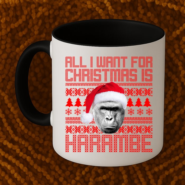 All I Want for Christmas is Harambe Ugly Sweater Design Mug