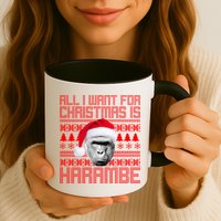 All I Want for Christmas is Harambe Ugly Sweater Design Mug