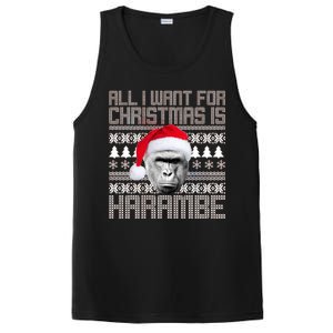 All I Want for Christmas is Harambe Ugly Sweater Design PosiCharge Competitor Tank