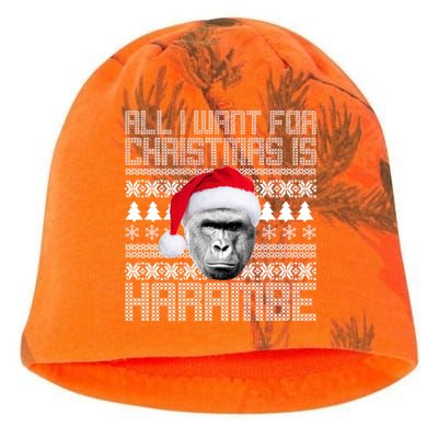 All I Want for Christmas is Harambe Ugly Sweater Design Kati - Camo Knit Beanie