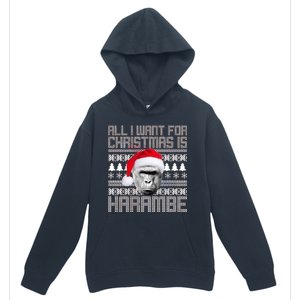 All I Want for Christmas is Harambe Ugly Sweater Design Urban Pullover Hoodie