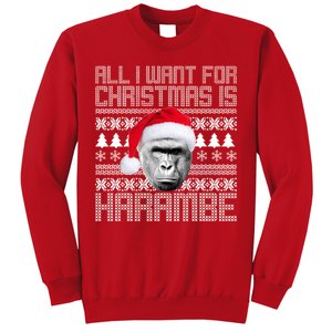 All I Want for Christmas is Harambe Ugly Sweater Design Sweatshirt