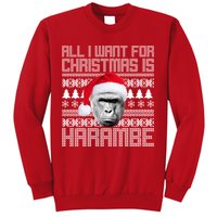 All I Want for Christmas is Harambe Ugly Sweater Design Sweatshirt