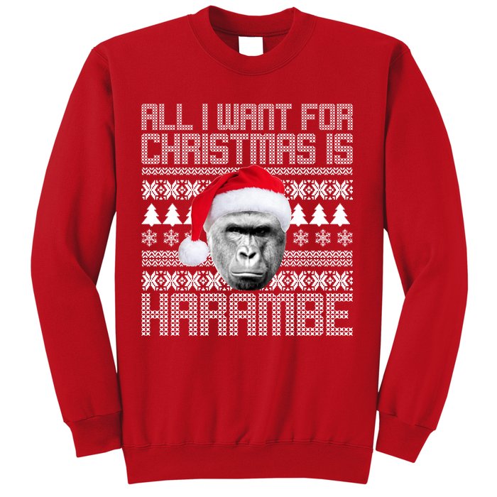All I Want for Christmas is Harambe Ugly Sweater Design Sweatshirt