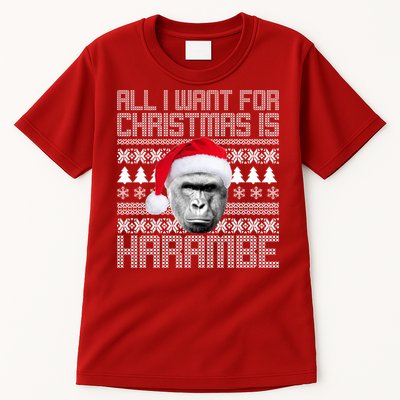 All I Want for Christmas is Harambe Ugly Sweater Design Tall T-Shirt