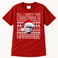 All I Want for Christmas is Harambe Ugly Sweater Design Tall T-Shirt