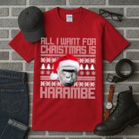 All I Want for Christmas is Harambe Ugly Sweater Design Tall T-Shirt