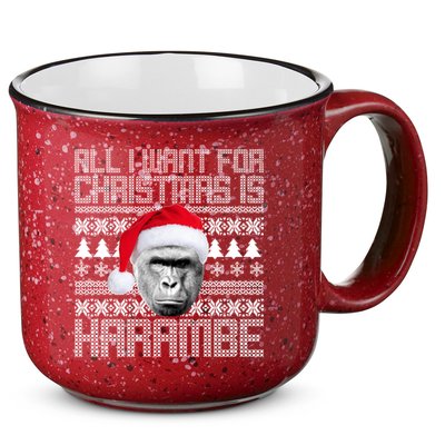 All I Want for Christmas is Harambe Ugly Sweater Design 15oz Campfire Ceramic Mug