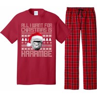 All I Want for Christmas is Harambe Ugly Sweater Design Pajama Set