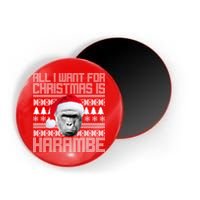 All I Want for Christmas is Harambe Ugly Sweater Design Magnet