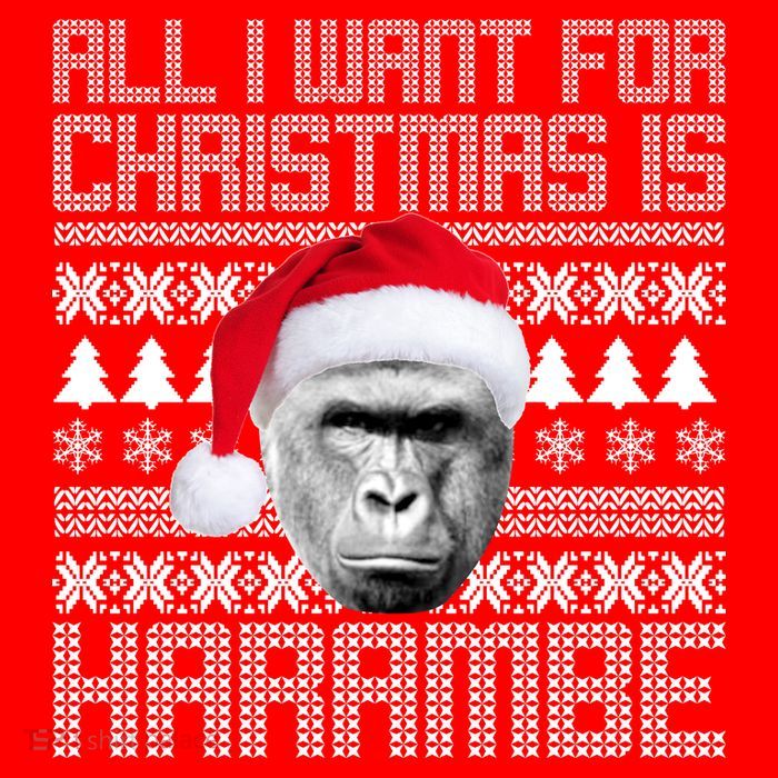 All I Want for Christmas is Harambe Ugly Sweater Design 25L Jumbo Tote