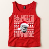 All I Want for Christmas is Harambe Ugly Sweater Design Tank Top