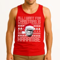 All I Want for Christmas is Harambe Ugly Sweater Design Tank Top