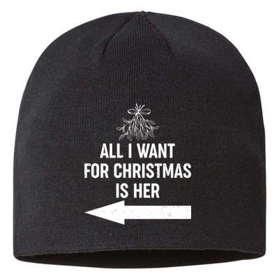 All I Want For Christmas Is Her Matching Couples Sustainable Beanie