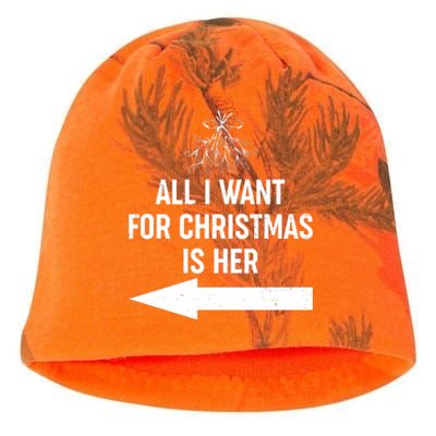 All I Want For Christmas Is Her Matching Couples Kati - Camo Knit Beanie