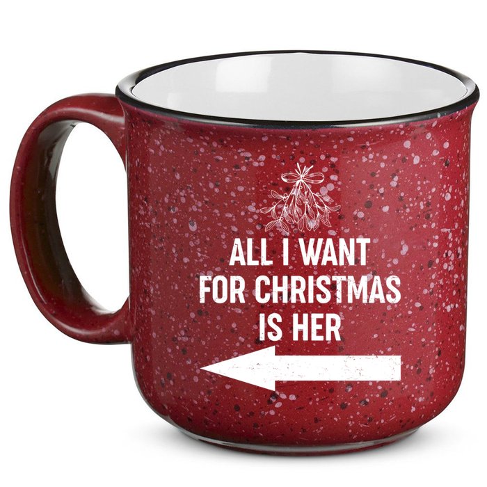 All I Want For Christmas Is Her Matching Couples 15oz Campfire Ceramic Mug